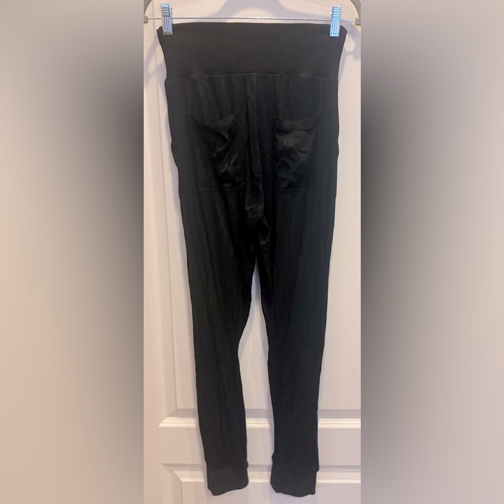 BOBI BLACK Sleek Textured Pant in Black Medium REVOLVE Current - Picture 6 of 11